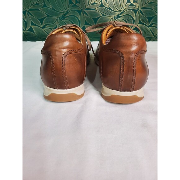 MERCANTI FIORENTINI Brown Leather Dress Sneaker Oxford Shoes 10.5 M ITALY main image 5